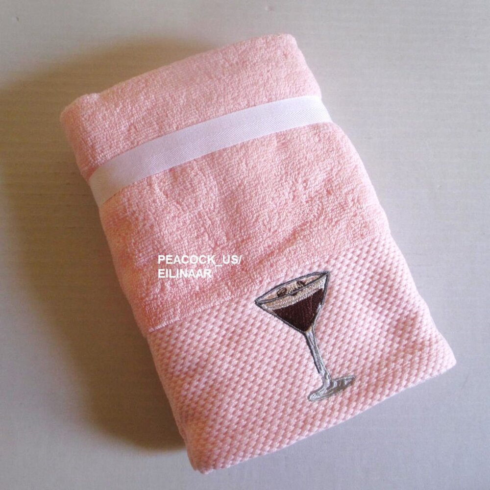 Deborah Connolly 2 Pink Hand Towels 16x28 Embroidered Plush Soft New with tag - Picture 4 of 7
